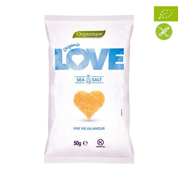 ekoidea > LOVE! Bezglutenowe chrupki kukurydziane z solą morską BIO 50